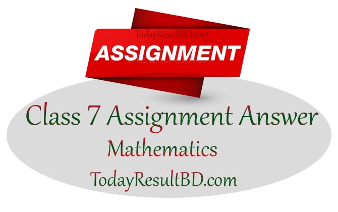 Class 7 Math Assignment 2021 Answer
